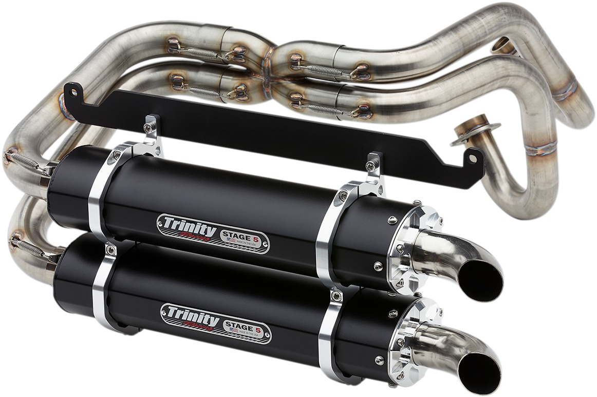 Dual Black Aluminum Full Exhaust - For 19-21 Honda Talon 1000R 1000X - Click Image to Close