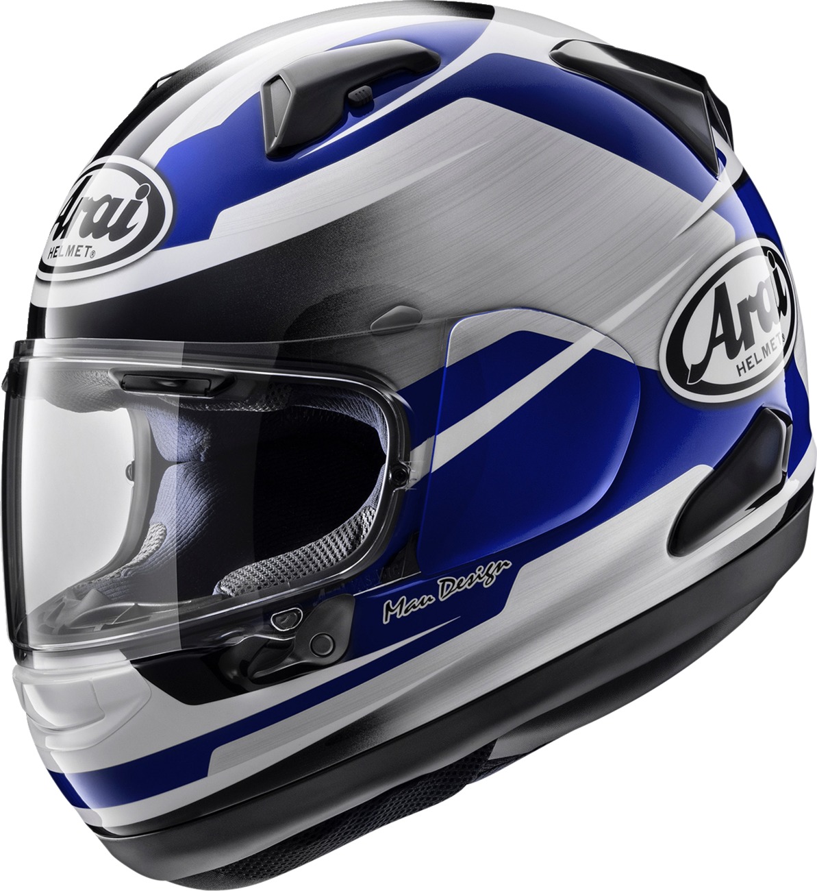 Arai Quantum-X Steel Helmet Blue/Silver Small - Full-face helmet with SNELL M2020 & DOT approval - Click Image to Close