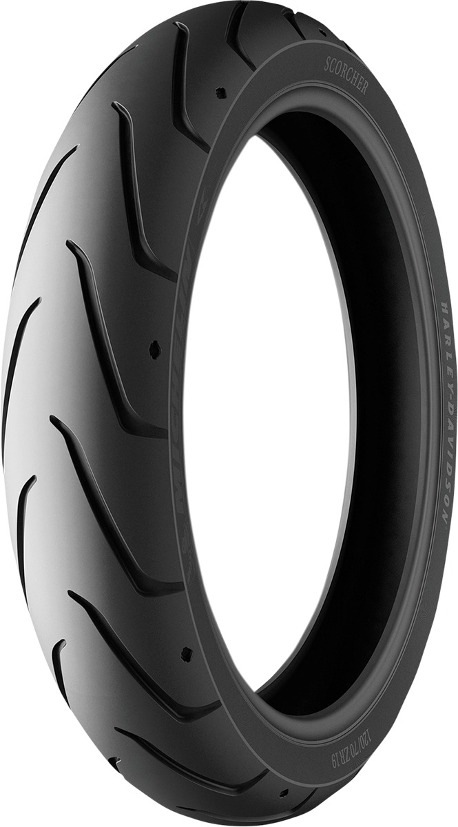 120/70ZR17 (58W) Scorcher Sport Front Motorcycle Tire - TL - Click Image to Close