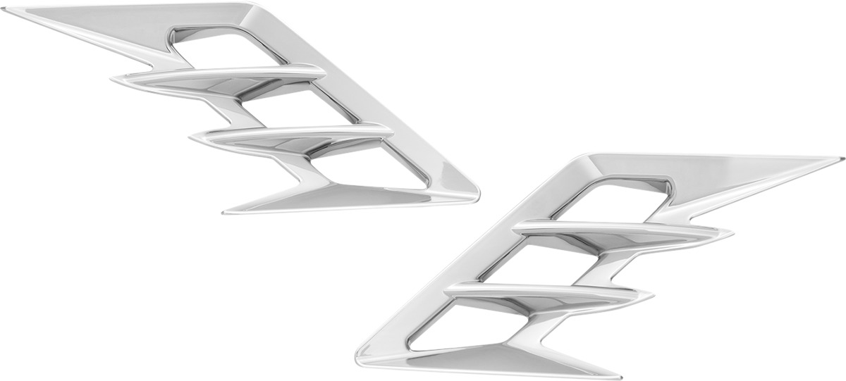 Show Chrome Front Fender Vent Accent Ch - Click Image to Close