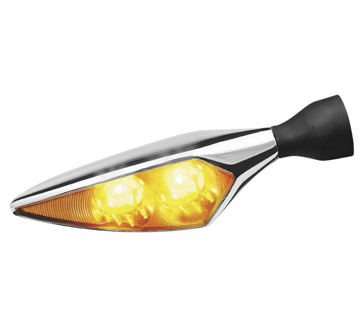 Rhombus Amber Front Right/ Left Rear Chrome - Click Image to Close