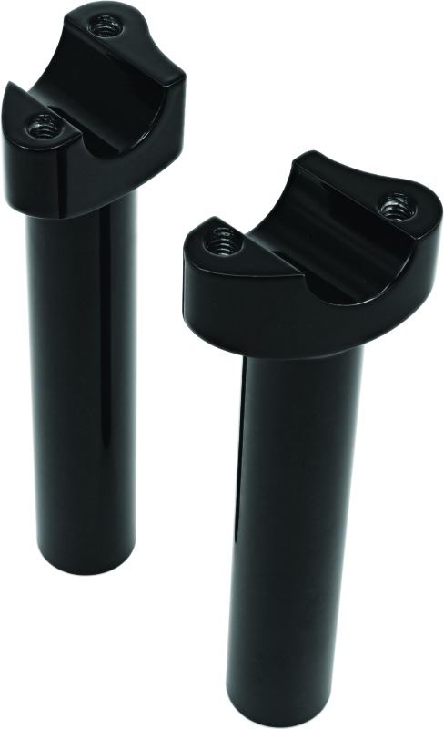 Bikers Choice 6.5in Strt Handlebar Risers-Blk - Click Image to Close