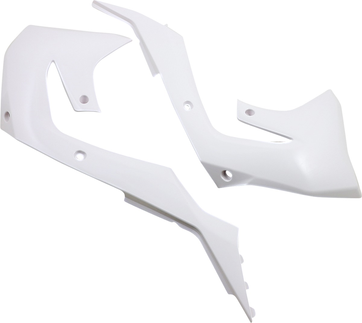 White Radiator Shrouds - For 19-23 KX450 / KX450X & 21-23 KX250F / KX250X - Click Image to Close