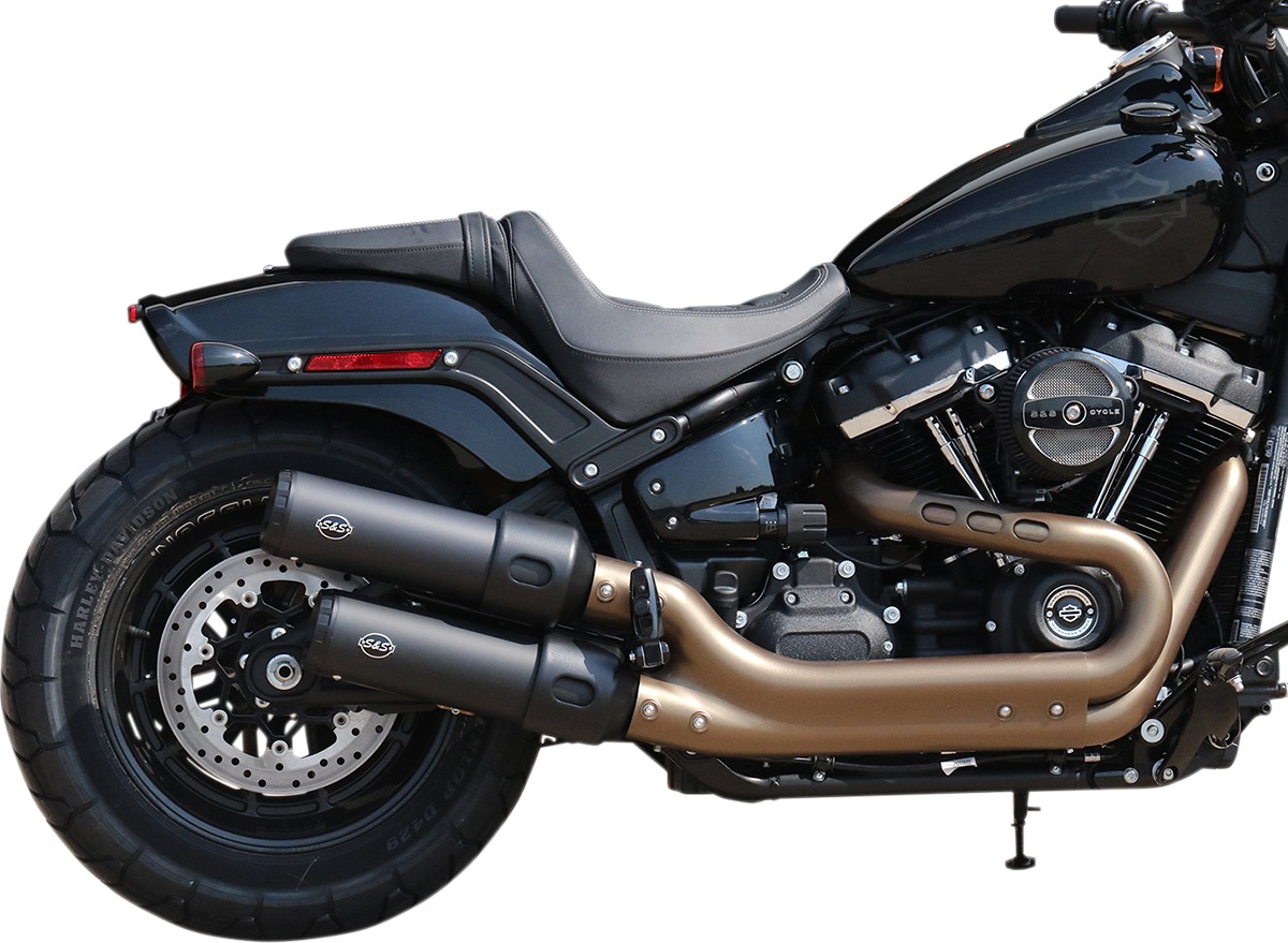 Grand National Black Slip On Exhaust - For 18-20 Harley FXFB - Click Image to Close