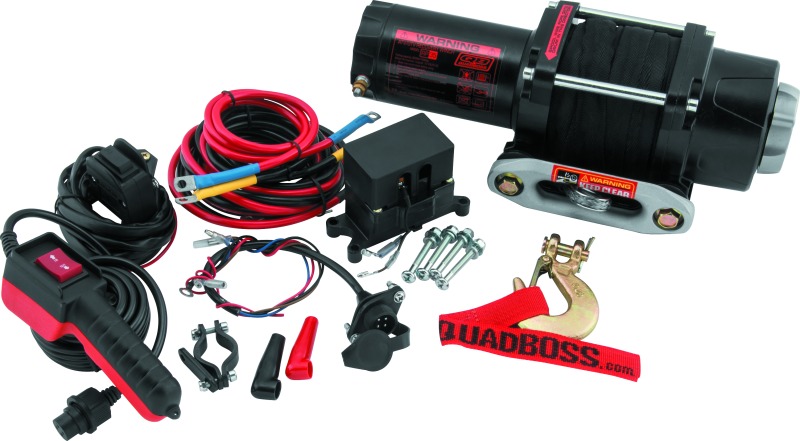 QuadBoss Winch 3500Lb W/Synthetic Rope - Click Image to Close