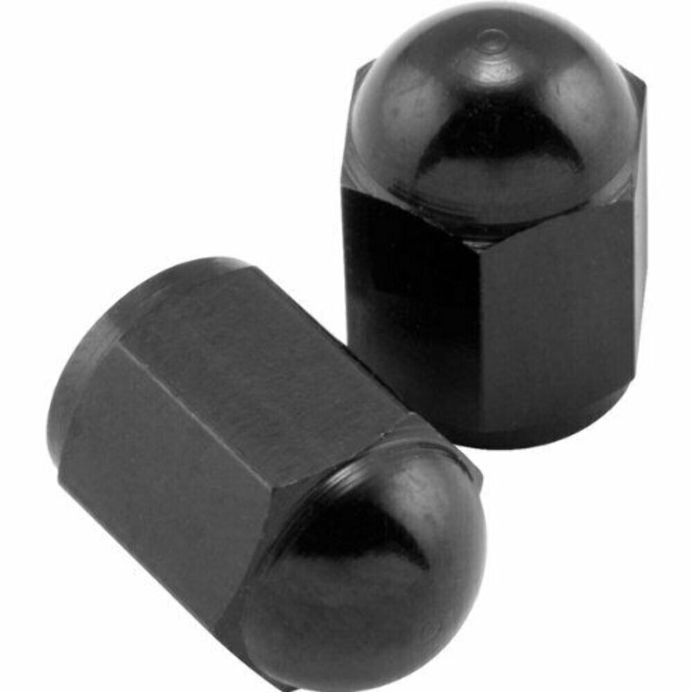 BikeMaster Valve Caps Aluminum (6 Pair) - Black - Click Image to Close