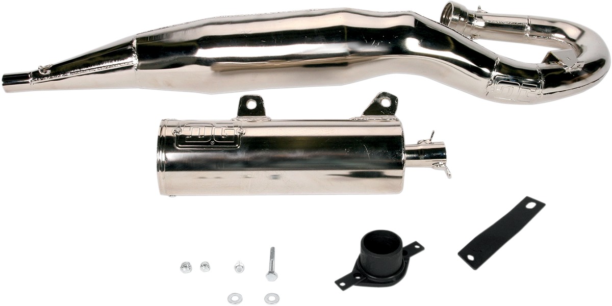 Full Exhaust w/ Extreme Expansion Chamber - For 95-02 Polaris Scrambler & Sport 400 - Click Image to Close