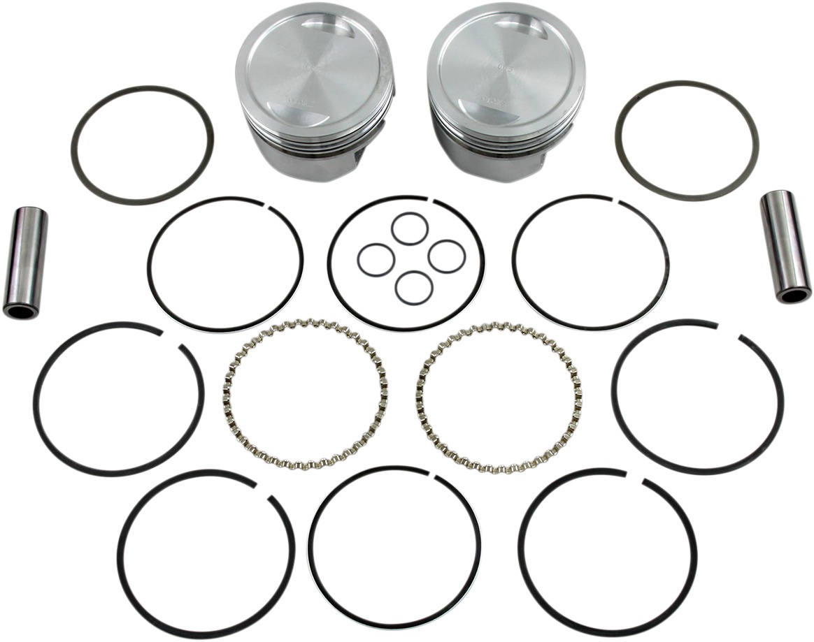 1200cc Conversion Cast Piston Kit 10.0:1 +.005 - For 86-19 Harley XL883 Sportster - Click Image to Close