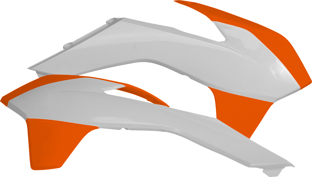 Radiator Shrouds - White/Orange - Click Image to Close