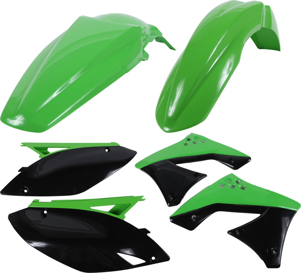 Green Plastic Kit - Original 09/12 - For 09-12 Kawasaki KX250F - Click Image to Close