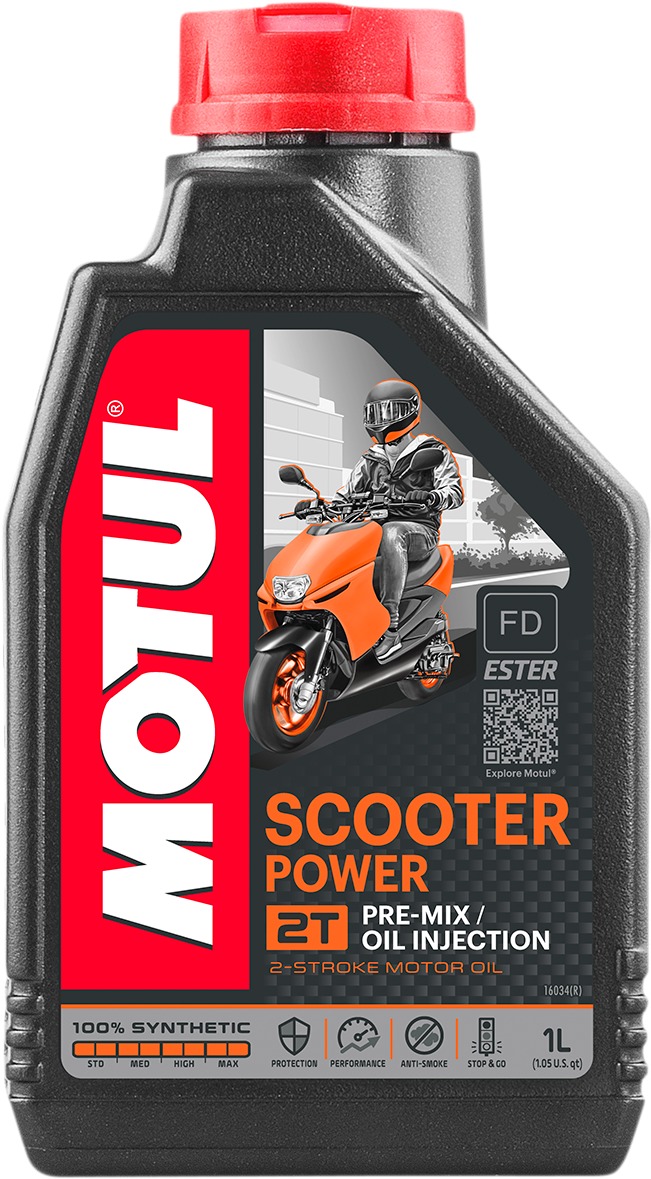 Scooter Power 2T Synthetic Oil - Scooter Power 2T 12X1L C - Click Image to Close