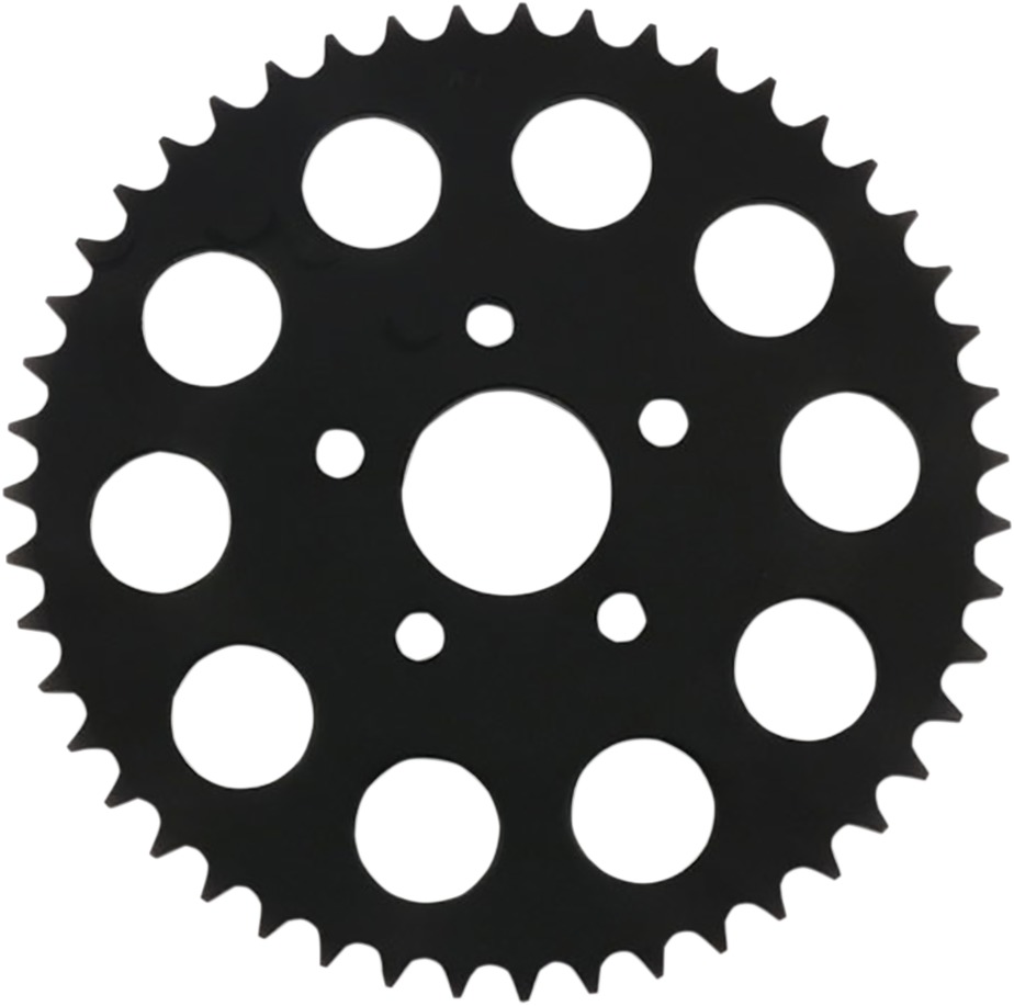 Carbon Steel 49T Drive Sprocket Gloss Black - For 86-92 Harley XL - Click Image to Close