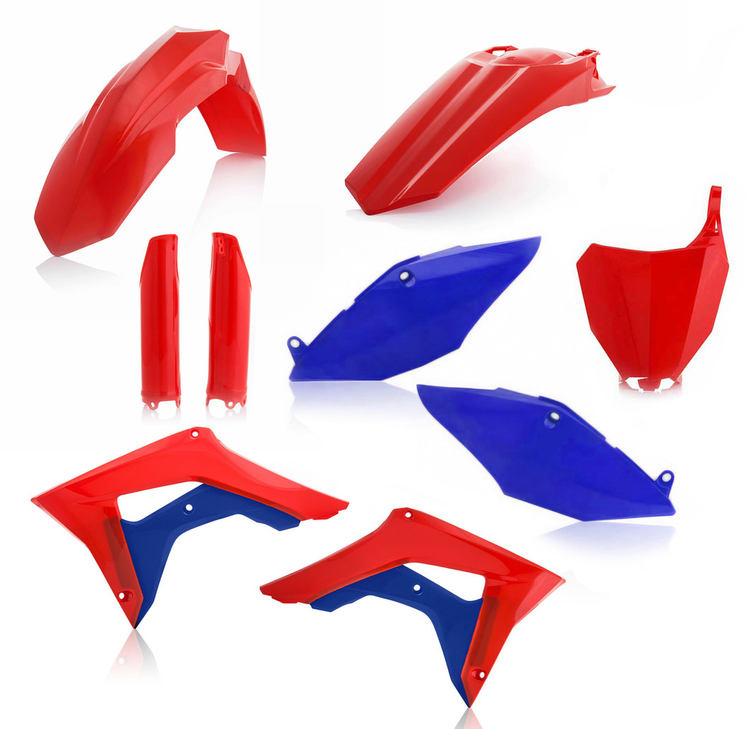 Full Plastic Kit - Red/Blue - For 17-18 Honda CRF450R & 2018 CRF250R - Click Image to Close