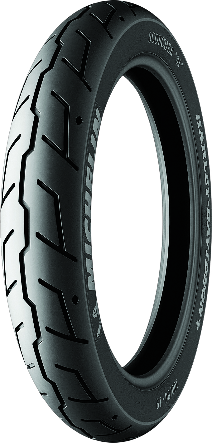 110/90B19 62H Scorcher 31 Front Motorcycle Tire - TL - Click Image to Close