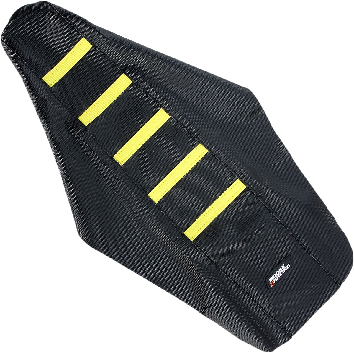 Black/Yellow Ribbed Seat Cover - For 01-08 Suzuki RM125 RM250 - Click Image to Close