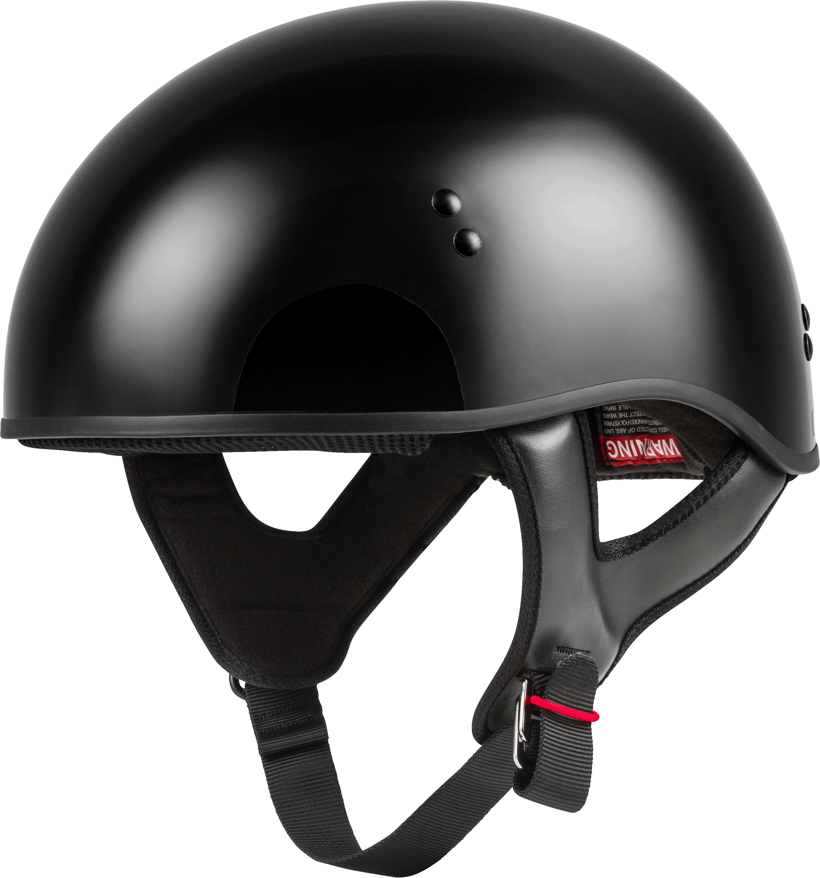 GMAX HH-45 Half Helmet Naked Black Large - DOT Approved Half Helmet For Street Use - Click Image to Close