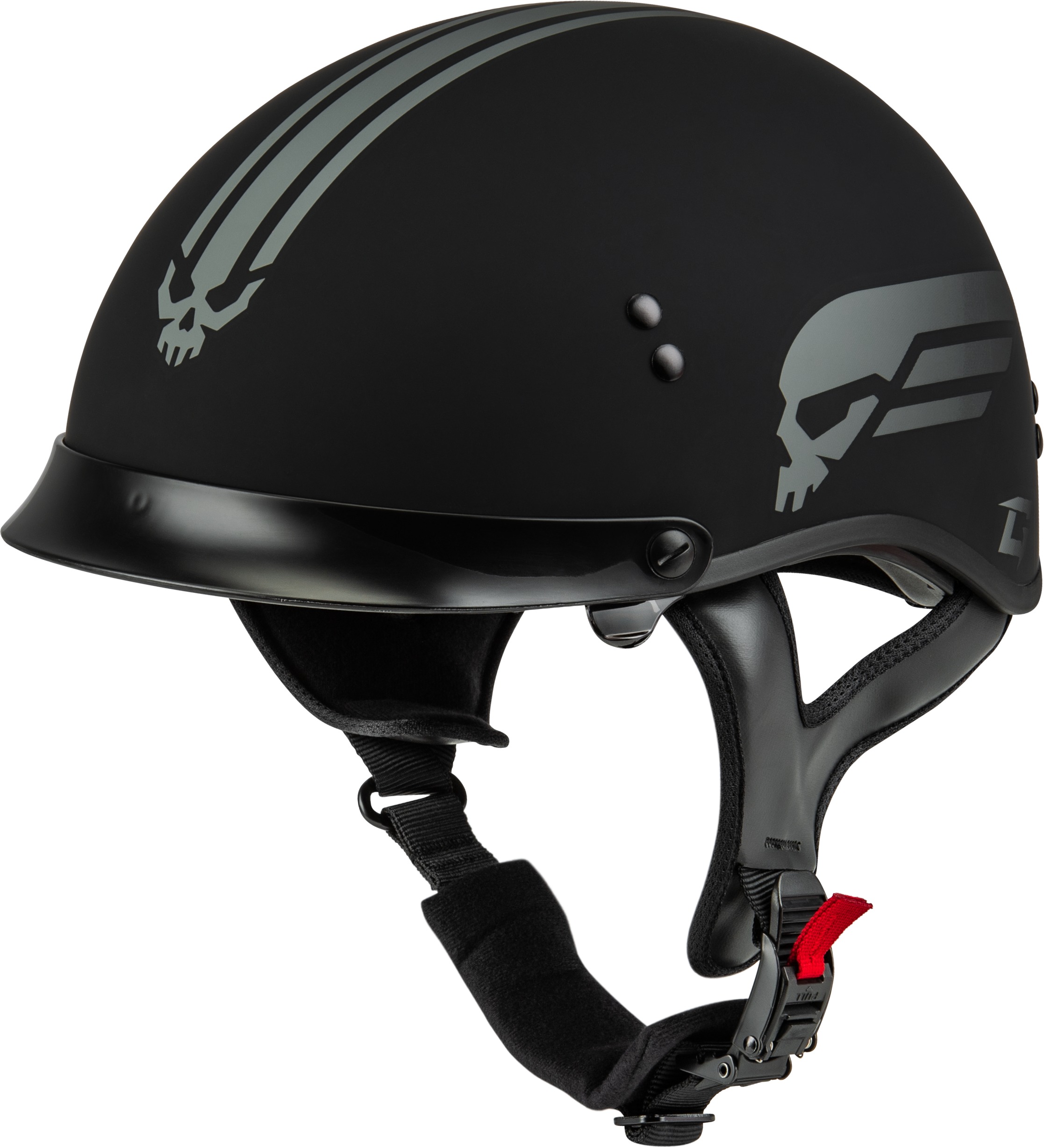 GMAX HH-65 Retribution Helmet Matte Black/Silver Medium - Medium size helmet by GMAX - Click Image to Close