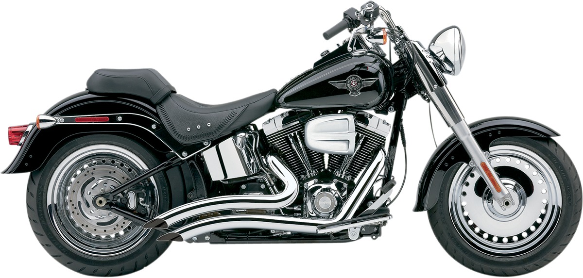 Speedster Short Swept Chrome Full Exhaust - For 07-11 Harley FXST/FLST - Click Image to Close