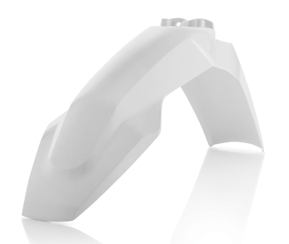 Front Fender - Pre-20 White - For Most 16-22 Husqvarna TE/FE/FC 125/250/350/450/501 - Click Image to Close