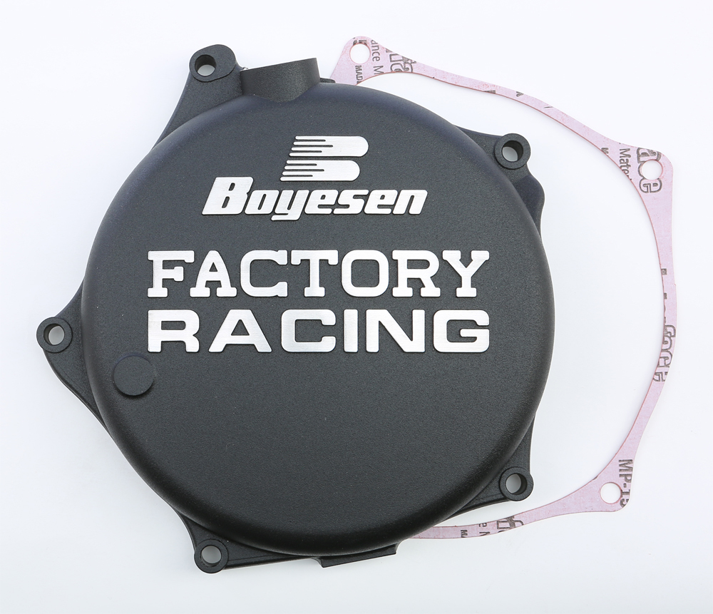 Factory Racing Clutch Cover - Black - For 09-18 Kawasaki KX250F - Click Image to Close