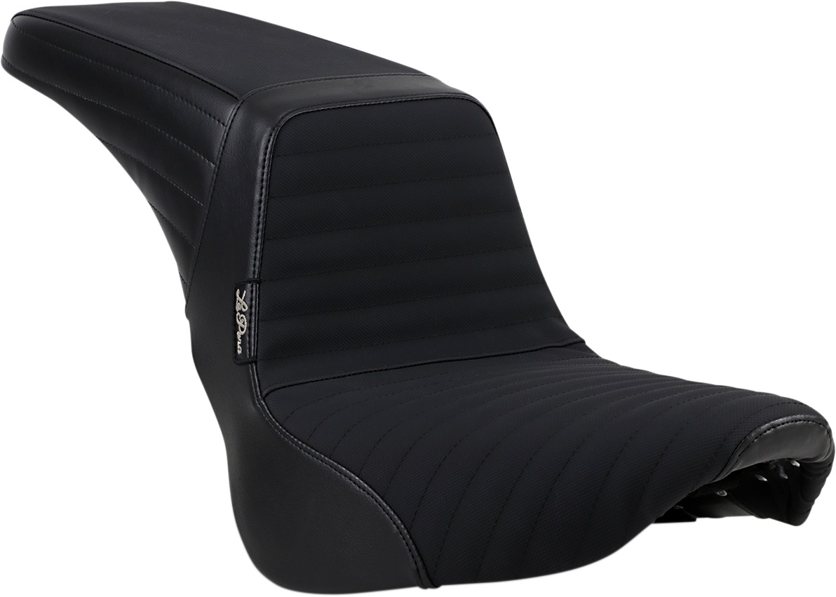 Kickflip Pleated Gripp Tape Vinyl 2-Up Seat - Black - For 18-20 FLDE FLHC - Click Image to Close