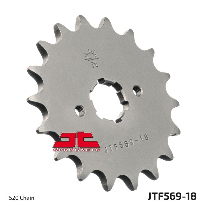 Front Steel Countershaft Sprocket - 18 Tooth 520 - Click Image to Close