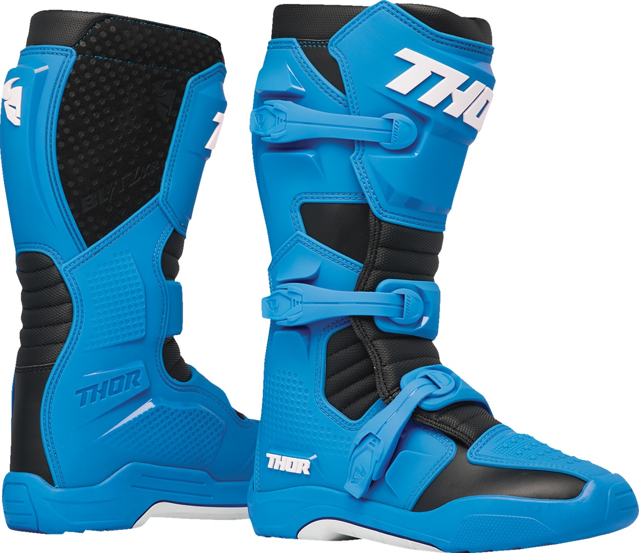 Thor Blitz XR Boots Blue/Black Men's Size 9 - Durable off-road boots for men - Click Image to Close