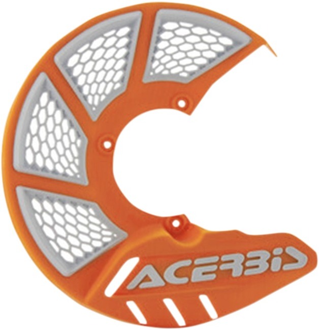 X-Brake Vented Brake Rotor Disc Cover - Orange & White - For Use w/ X-Brake Mounting Kits - Click Image to Close