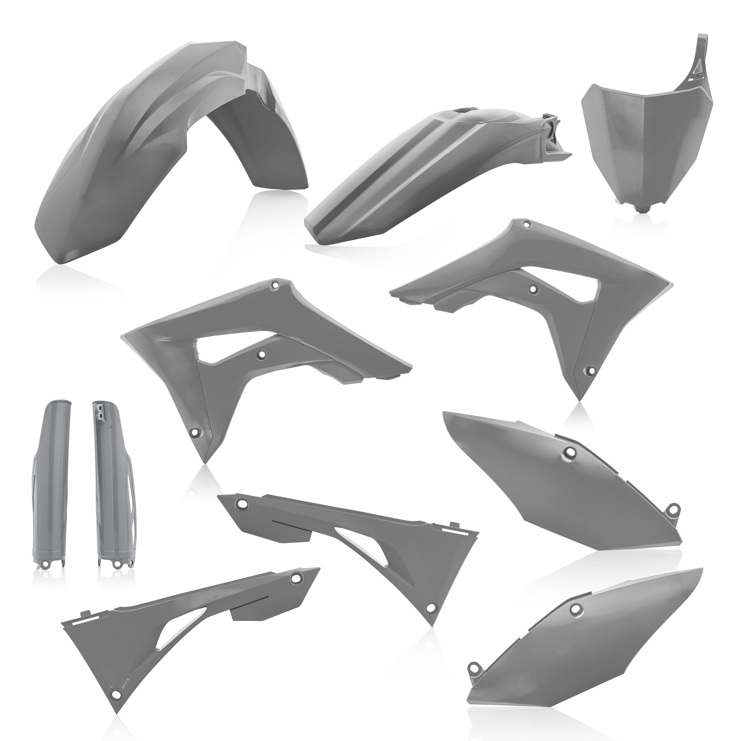 Full Plastic Kit - Gray - For 19-20 Honda CRF250R/450R - Click Image to Close