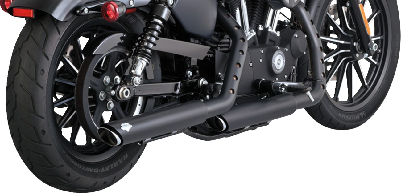 Vance & Hines HD Sportster 14-22 Twin Slash 3In PCX Slip-On Exhaust - Click Image to Close