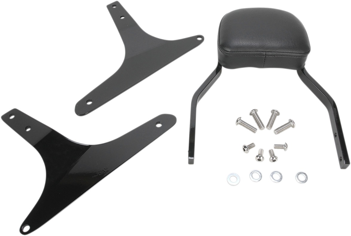 Mini Square 11" Sissy Bar - Black - For 06-17 Harley Softail - Click Image to Close