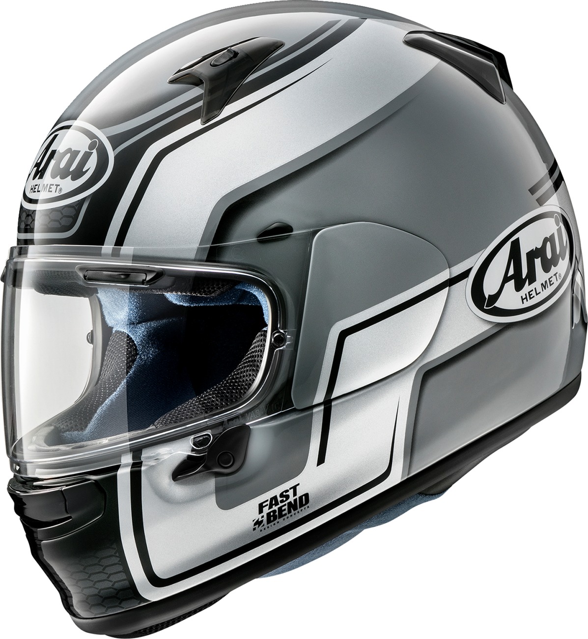 Arai Regent-X Bend Helmet XS Silver - Full-face helmet with Bend graphic - Click Image to Close