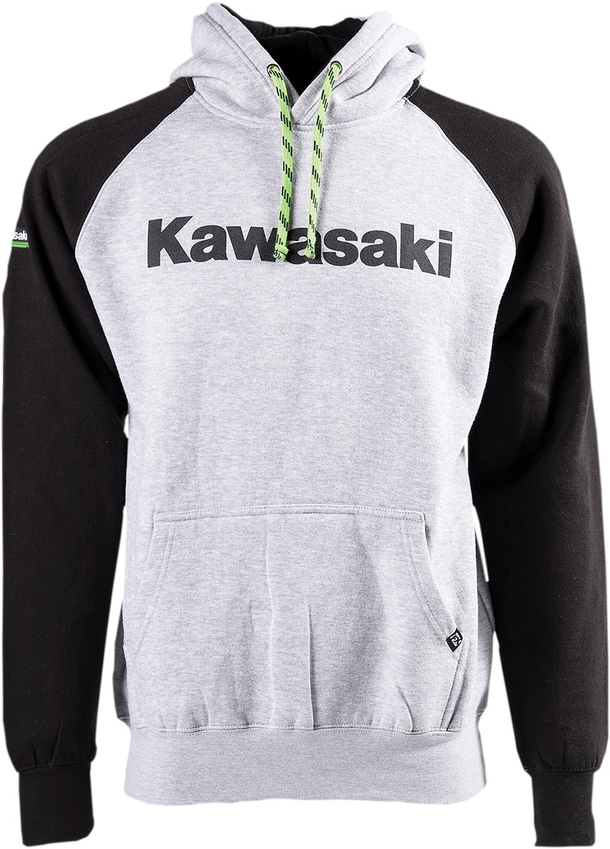 Men's Kawasaki Standard Hoody - Kaw Standard Hoody Hthblk Xl - Click Image to Close