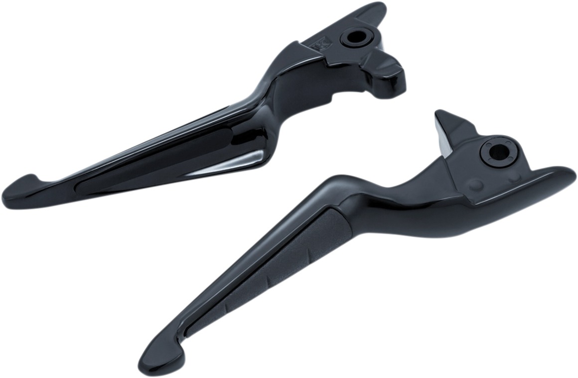 Mechanical Brake/Clutch Lever Set Gloss Black - For 17-20 HD FLH FLT FLRT - Click Image to Close