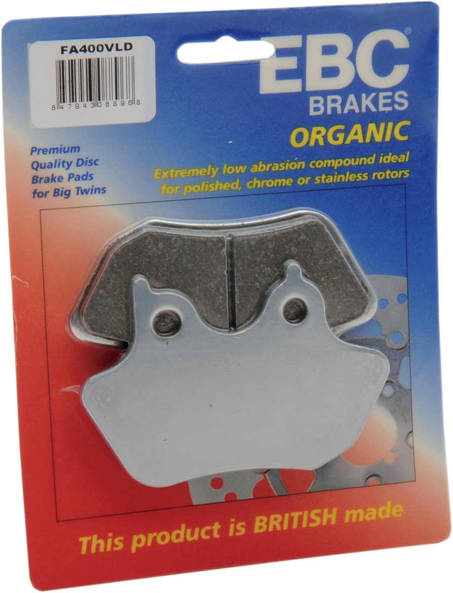 Chrome Plated V Series Brake Pads - Replaces Harley Davidson # 44082-00/00C - Click Image to Close