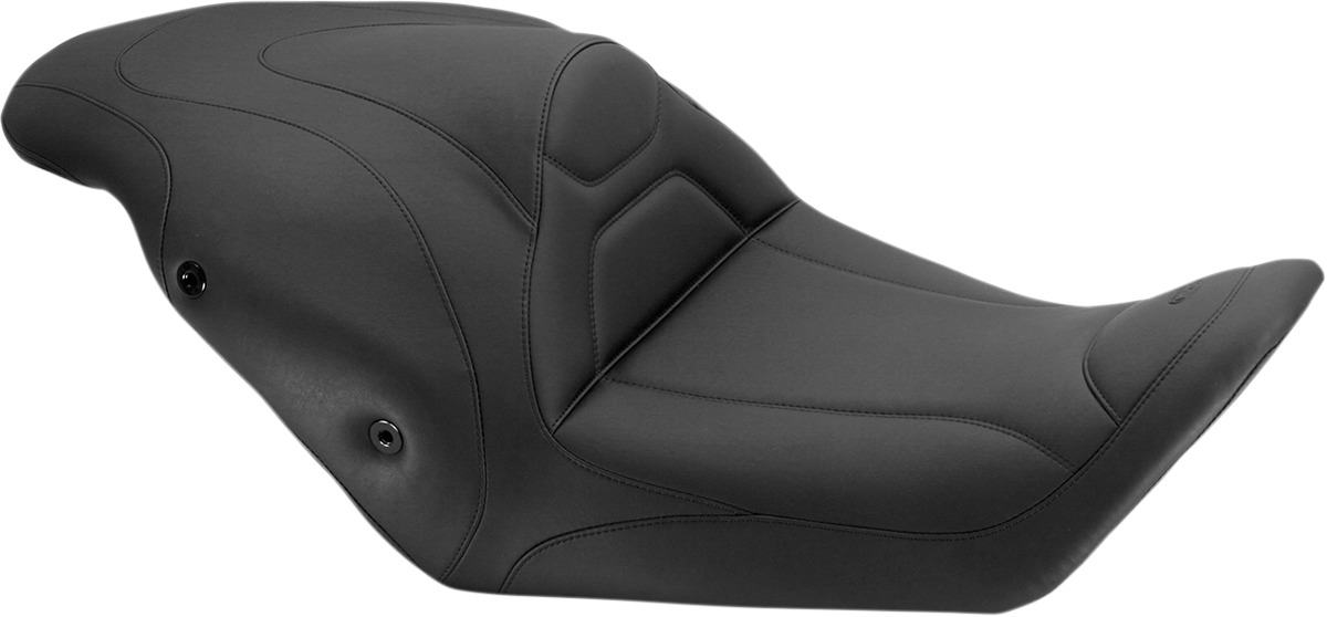 Tripper Smooth Vinyl 2-Up Seat Black Foam - For 13-17 F6B GoldWing - Click Image to Close