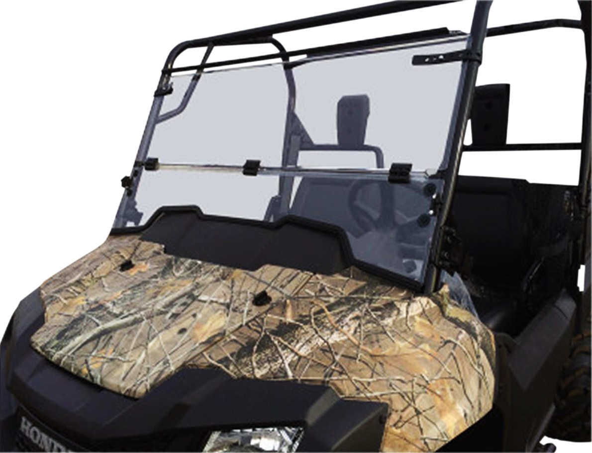 Clear Full Folding Windshield - For 16-18 Yamaha Wolverine /R-Spec - Click Image to Close