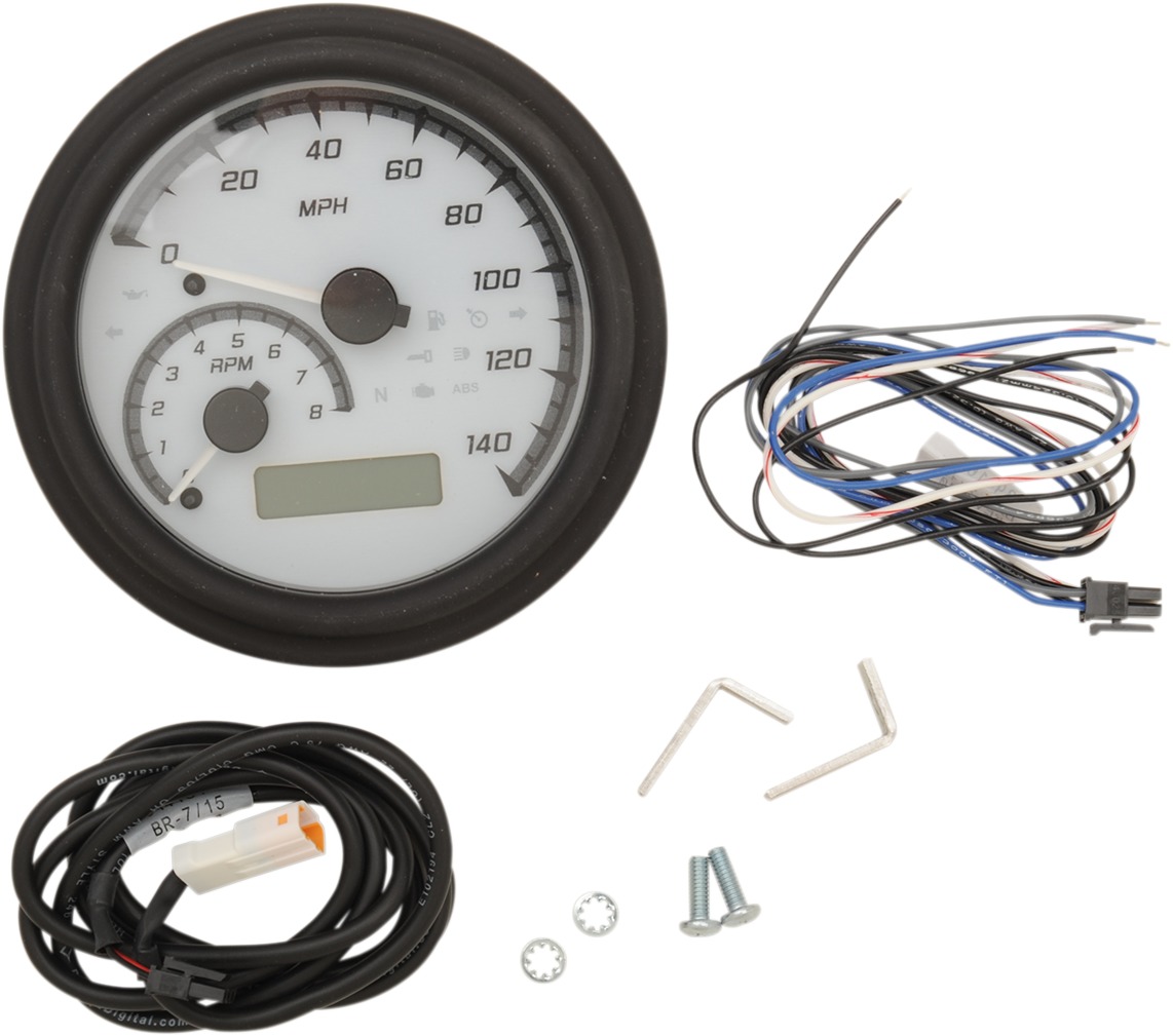 MVX-2002 Series - Fatbob Gauge Wht/Gry Blk - Click Image to Close