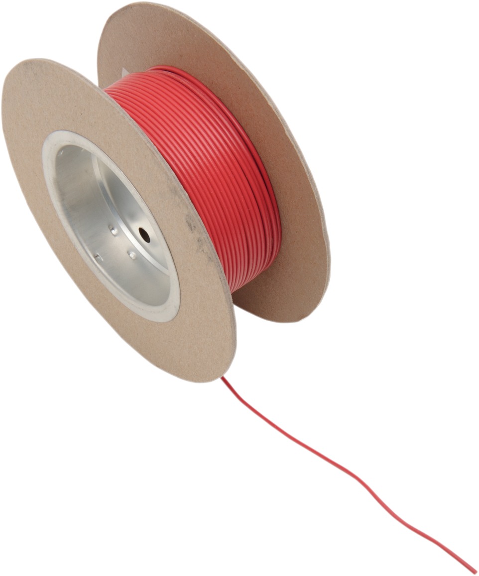 Red 18 Gauge OEM Color Match Primary Wire - 100' Spool - Click Image to Close