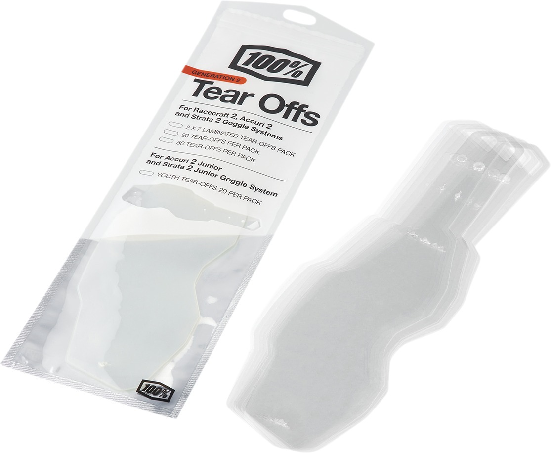 Jr. 2 Standard Tearoffs - Ac2 St2 Std Toffs 20Pk Yth - Click Image to Close