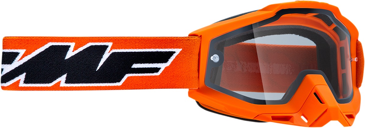 FMF PowerBomb Enduro Rocket Goggles Orange Adult - Dual-pane lens, anti-fog, nose guard, orange - Click Image to Close