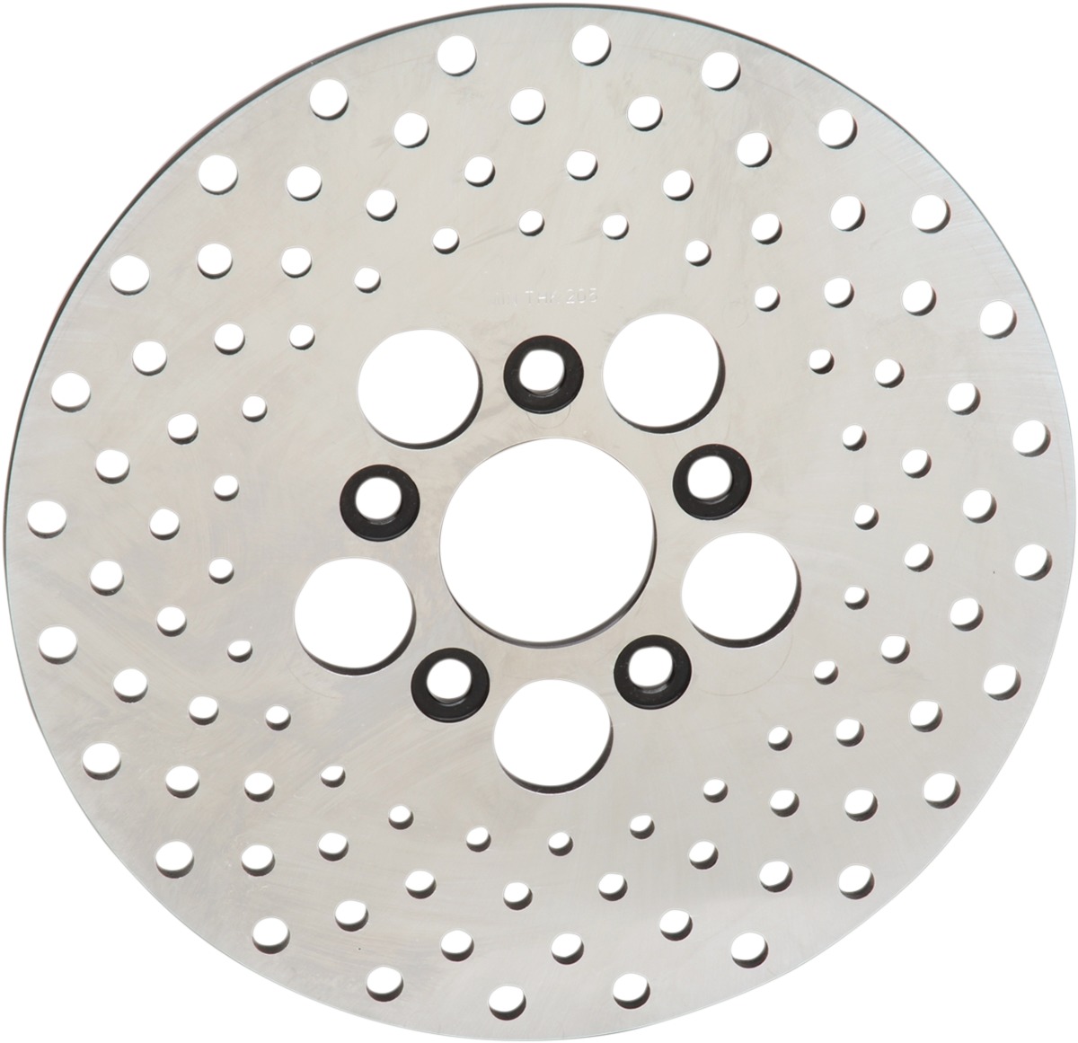 Solid Drilled Front Brake Rotor 254mm Counterbore - For Harley FLH - Click Image to Close