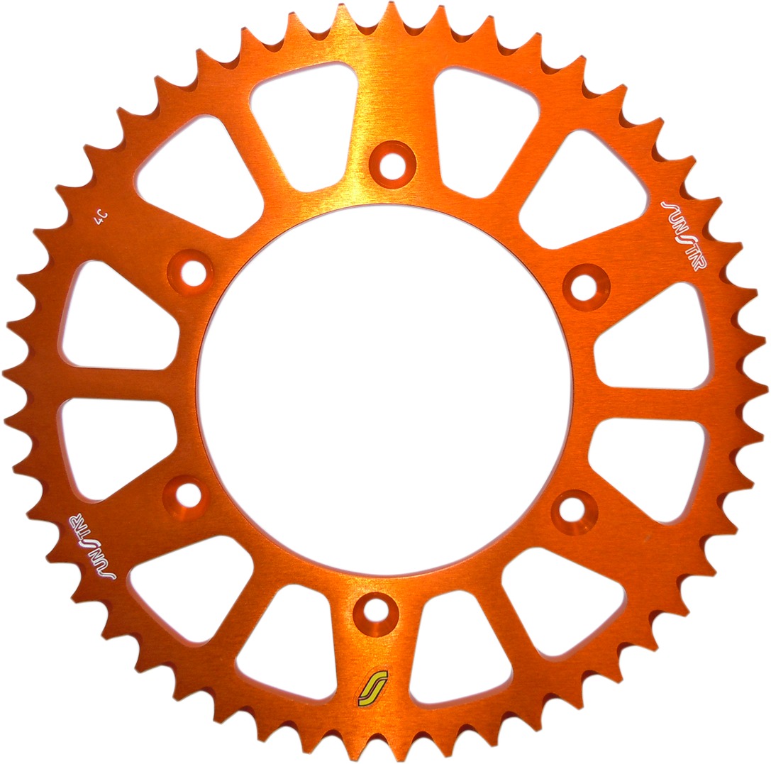 Works Triplestar Aluminum Rear Sprocket 50T Orange - For 91-20 Husq KTM - Click Image to Close