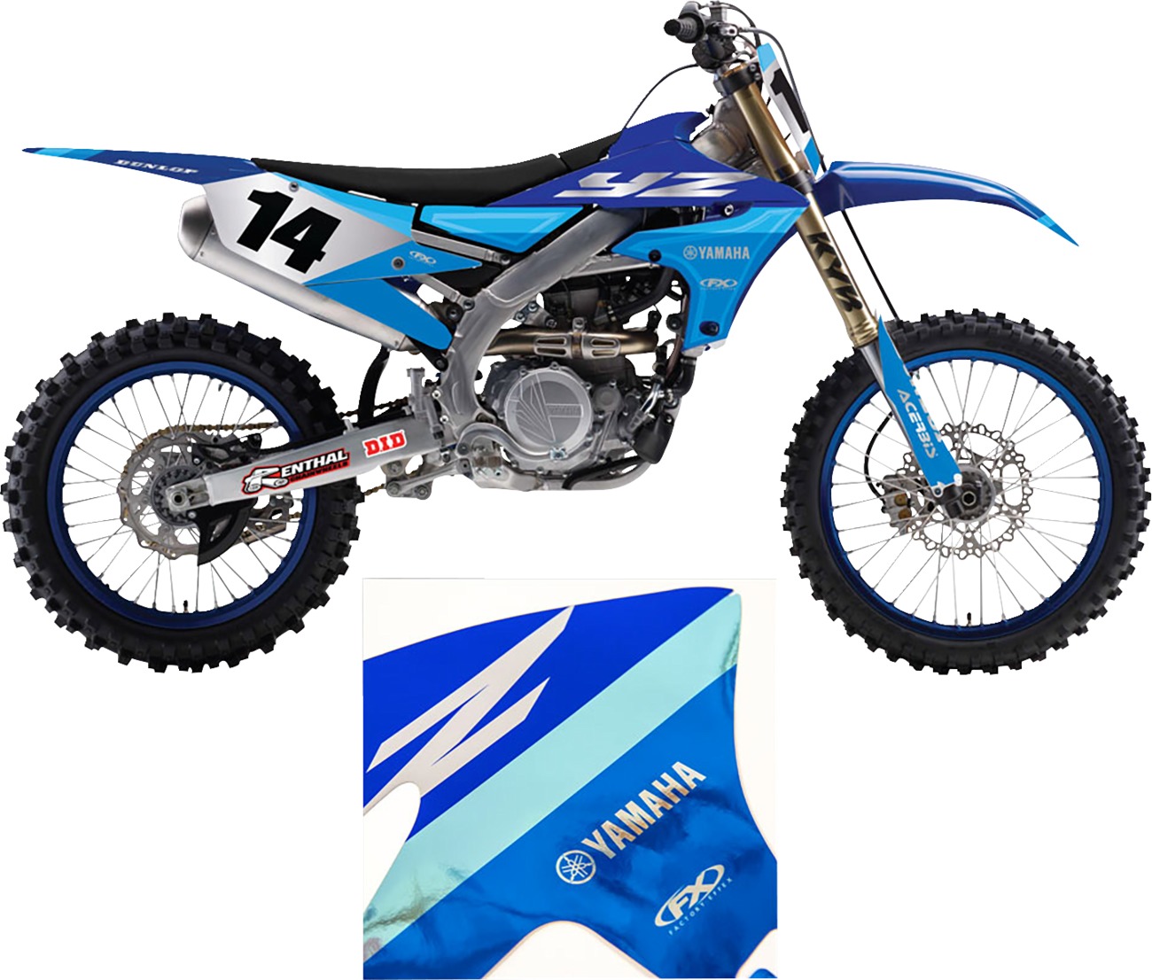 Candy Chrome Series Airbox/Shroud Graphics Kit - For 22-24 Yamaha YZ125 YZ250 - Click Image to Close