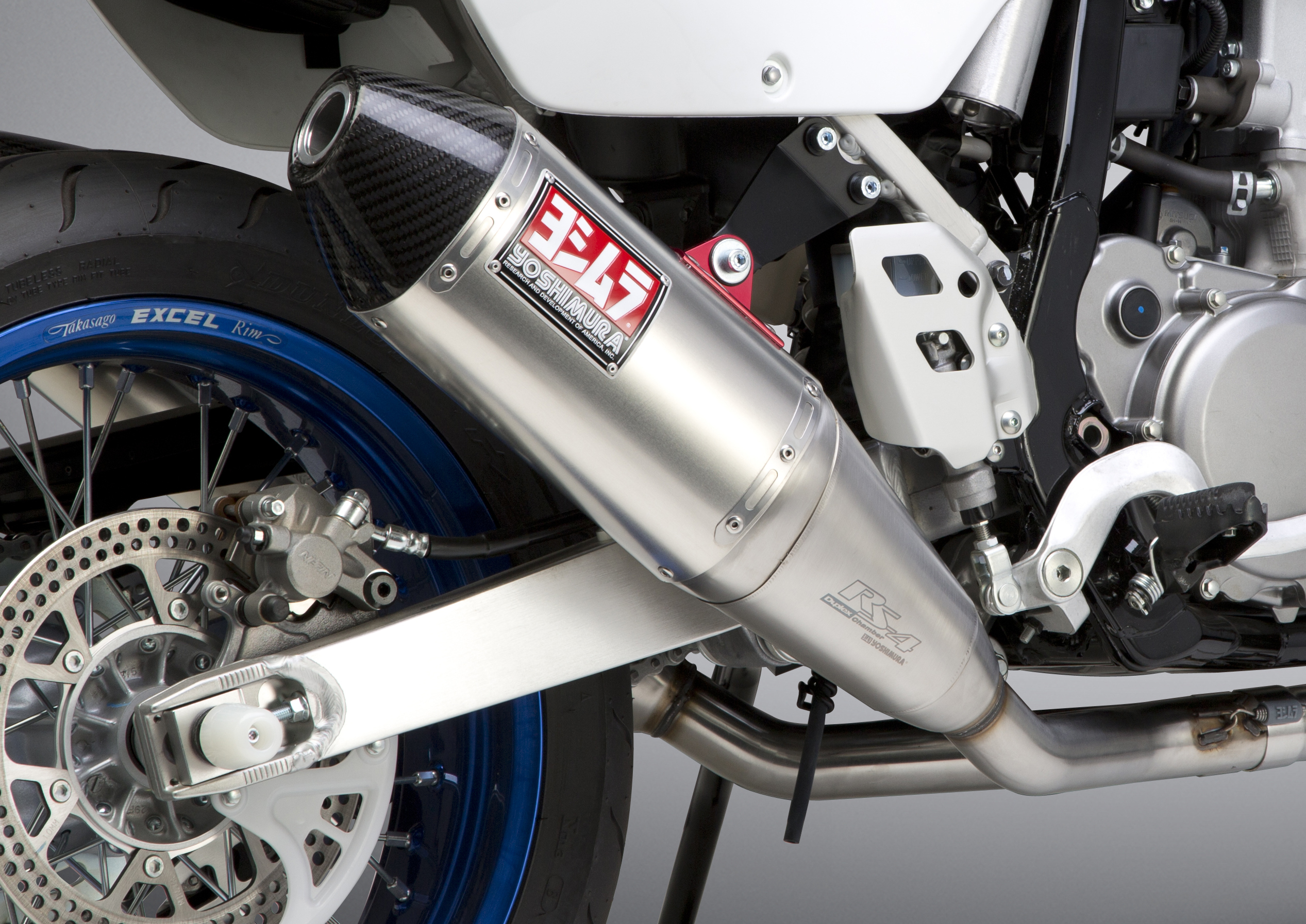 Signature RS4 Aluminum Stainless Steel Dual Full Exhaust - For DRZ400 S/SM & KLX400 - Click Image to Close