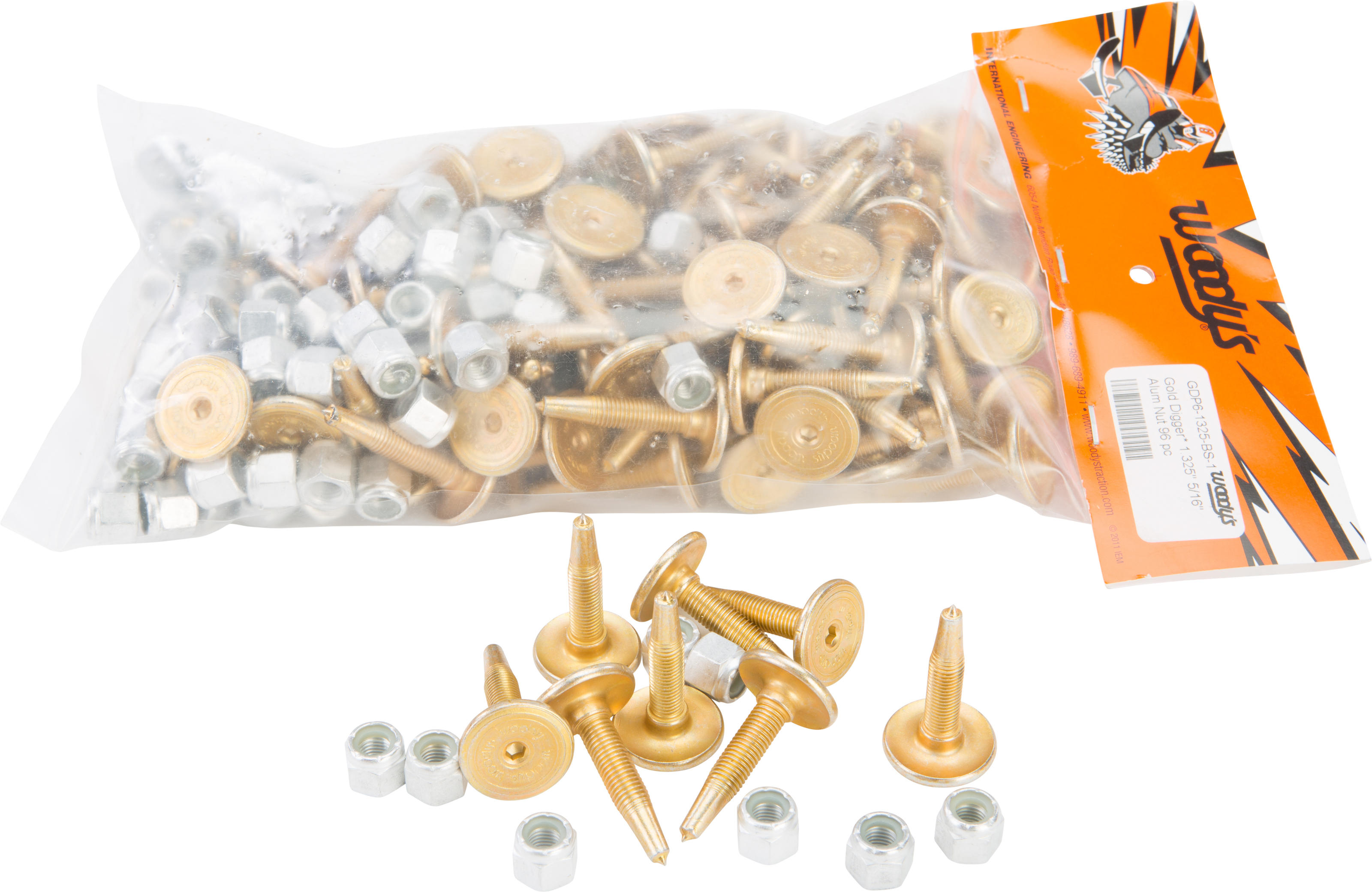 Gold Digger Carbide Traction Master Studs 1.325" 96/PK - Click Image to Close