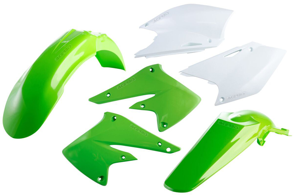 Green Plastic Kit - For 04-05 Kawasaki KX250F - Click Image to Close