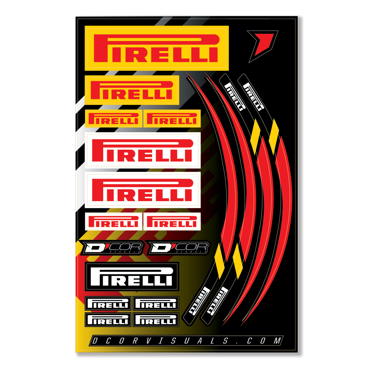 Pirelli Universal Decal Sheet - 12 mil Ultracurve Vinyl - Click Image to Close