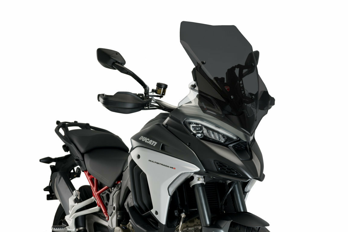 Dark Smoke Touring Windscreen - For 21-23 Ducati Multistrada V4 & V4S - Click Image to Close