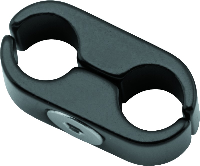 BikeMaster 2 Lines Cable Clamp - Black - Click Image to Close